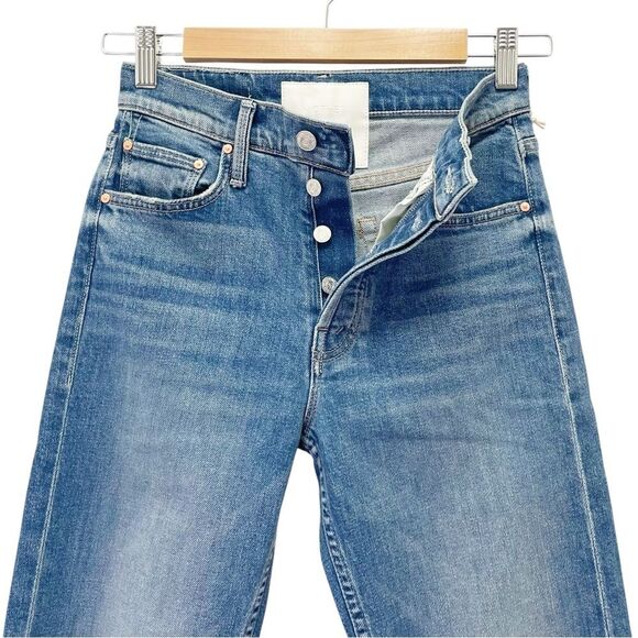 NWT MOTHER SUPERIOR The Tomcat Crop Straight Leg Jeans Kneeling on Stones Sz 25 - Picture 6 of 16